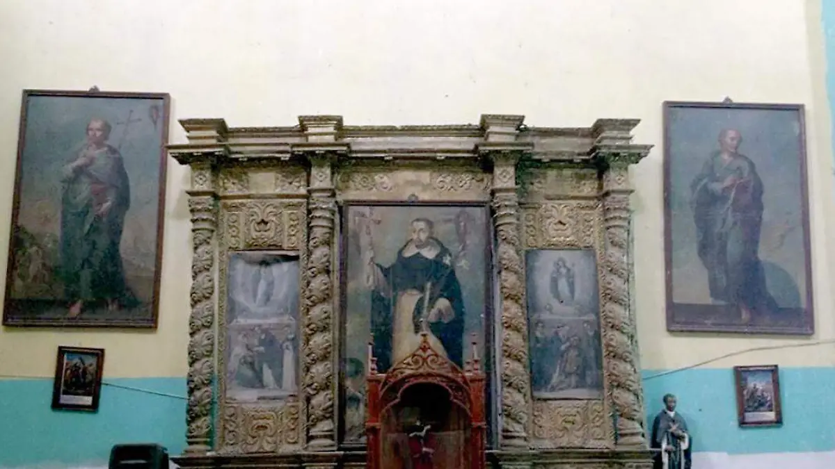 Pinturas en templo de San Juan de los Cedros